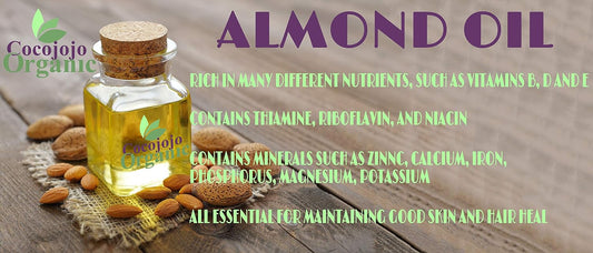 Sweet Almond Massage Oil - Cocojojo, 1 Gallon (128 oz), Almond, Jojoba, Emu, Argan - Natural Carrier Oil Blend for Massage Therapy, Aromatherapy, Moisturizer, Essential Oils