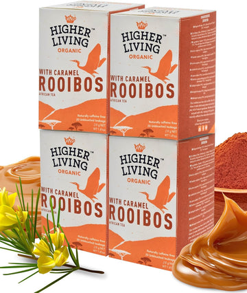 Higher Living Very Berry Organic Herbal Tea - Aromatic, Caffeine Free Fruity Tea With Apples, Hibiscus, Rosehip, Acai Berries & Blueberries - 4 Boxes, 15 Bags Each