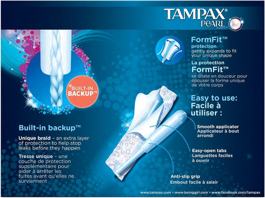 Tampax Pearl Ultra Plastic Applicator Tampons, Unscented - 36 ct