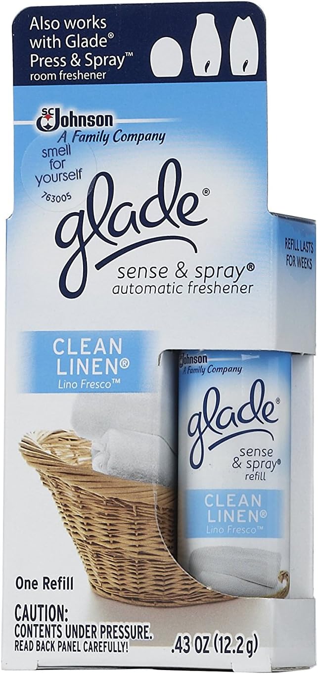 Glade Sense & Spray Automatic Freshener Refill, Clean Linen (Pack of 10) : Health & Household