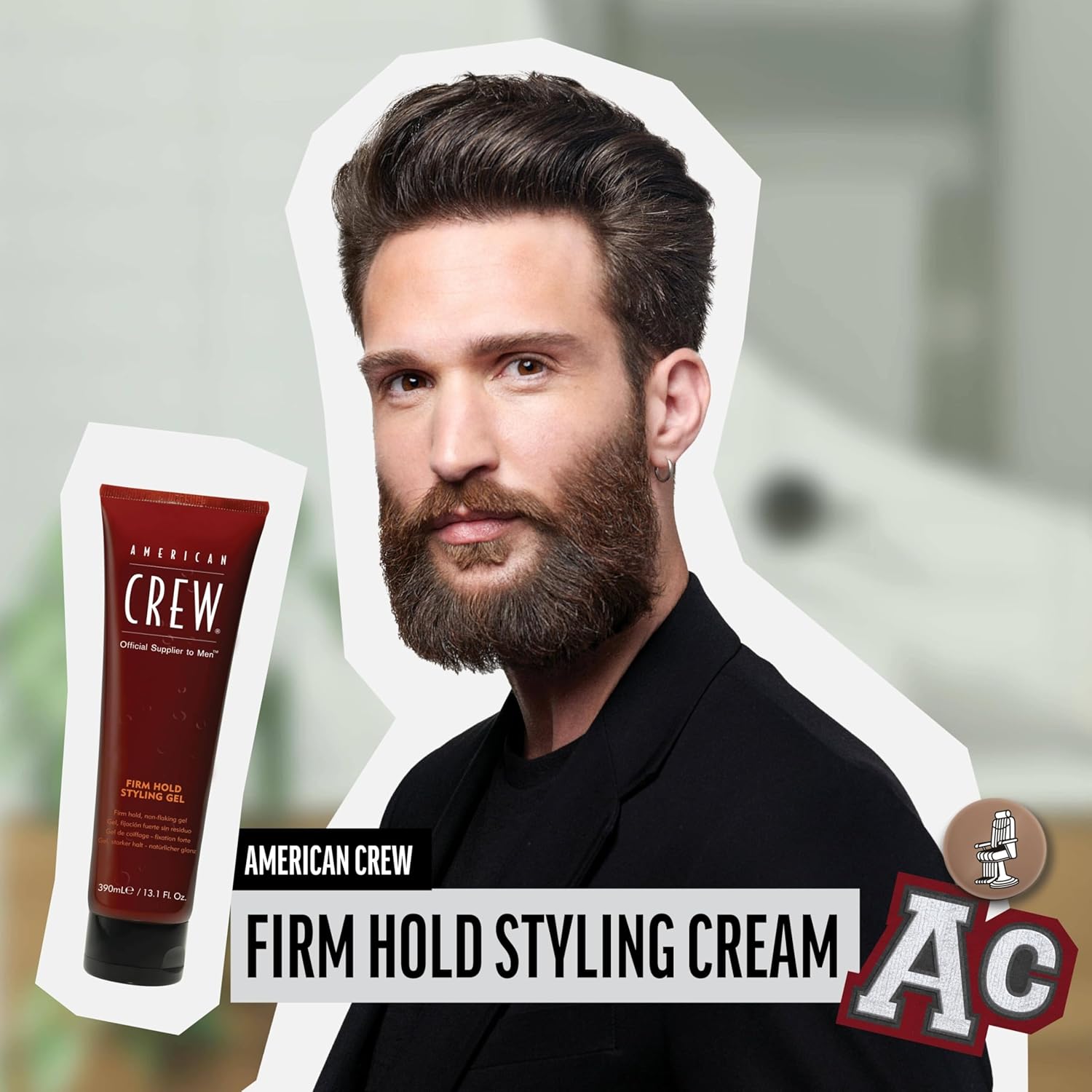 American Crew Men's Hair Styling Cream, Like Hair Gel with Firm Hold and Low Shine, 3.3 Fl Oz : Beauty & Personal Care