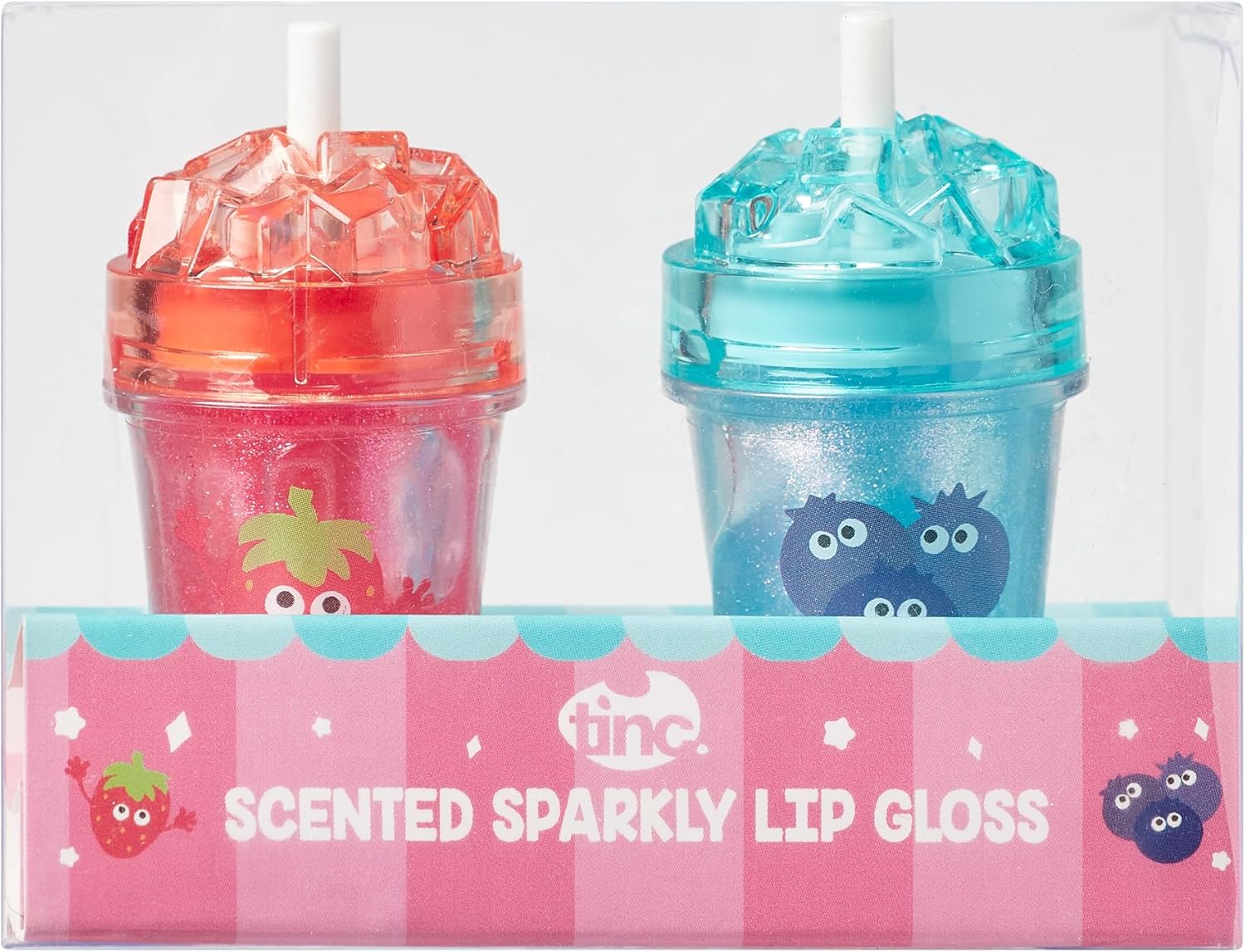 Tinc Lolly Lip Balms For Kids Flavoured Ice Design Scents, Candy, Vanilla, Rose, Keeps Lips Moist, Perfect Party Bag Treat, 3 Flavours, Pink Liplolmu, 10.5 G, 3 Count