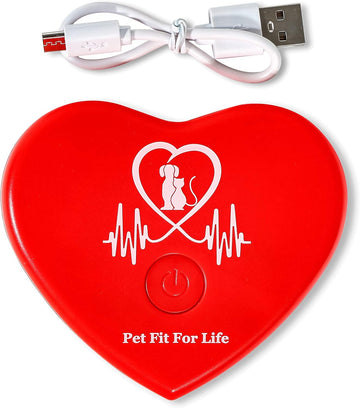 Pet Fit For Life Rechargeable Heart Beat Simulator with USB Cord - Reduce Pet Anxiety with This Heartbeat Sound Machine - Your Cat, Kitten, Dog, or Puppy Will Love It