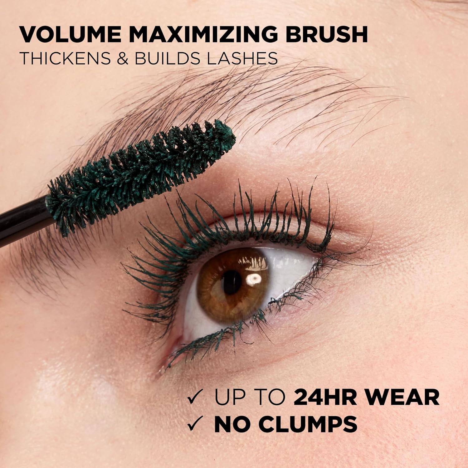 L'Oreal Paris Makeup Voluminous Original Washable Bold Eye Mascara, Deep Green, 0.27 Fl Oz : Beauty & Personal Care