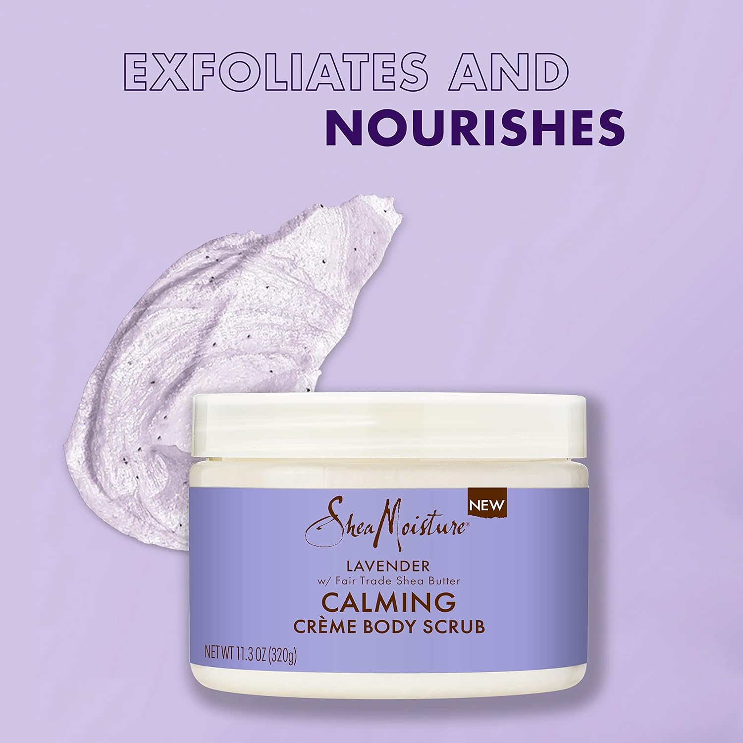 SheaMoisture Creme Body Scrub Lavender Calming Skin Care with Fair Trade Shea Butter 11.3 oz : Beauty & Personal Care