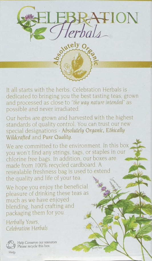 Celebration Herbals Echinacea Ang Herb Tea Organic 24 Bag, 0.02 Pound