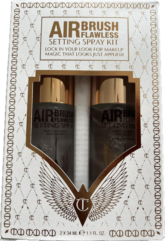 Charlotte Tilbury Airbrush Flawless Setting Spray Kit Duo Set - 2 X 1.1 Oz : Beauty & Personal Care
