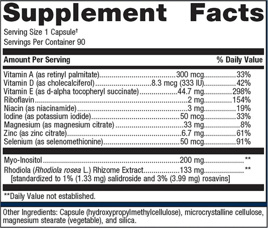 Metagenics Thyrosol Supplement - Supports Thyroid Health* - Supports Fatigue Relief* - With Iodine, Magnesium & More - Non-Gmo & Gluten-Free - 90 Count