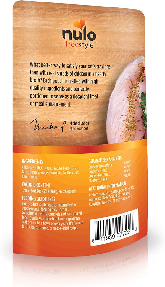 Nulo Freestyle Cat & Kitten Wet Cat Food Broth, Premium All Natural Grain-Free Cat Food Topper With No Added Minerals Or Preservatives And High Animal-Based Protein 2.8 Oz (Pack Of 24)