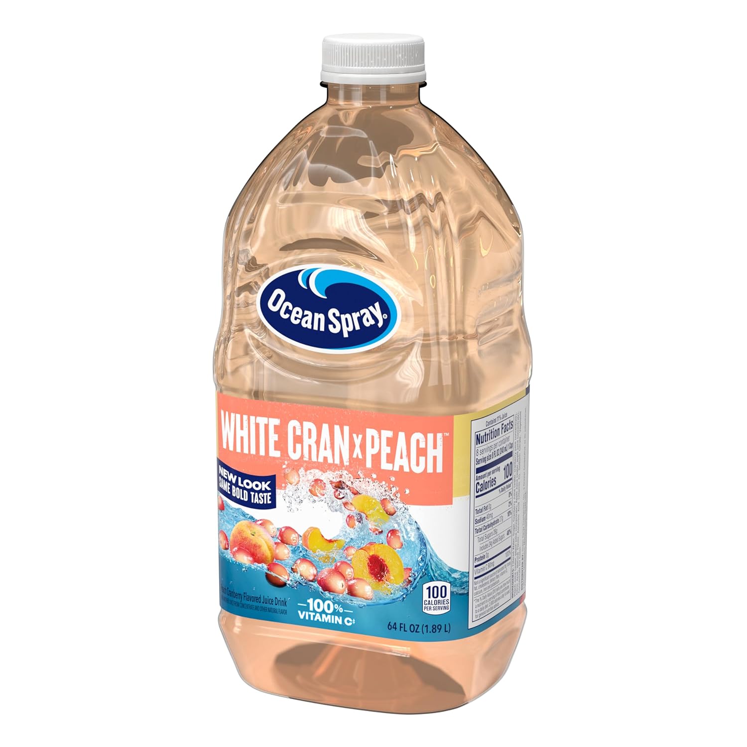 Ocean Spray® White Cran-Peach Juice Drink, 64 Fl Oz Bottle (Pack of 1) : Grocery & Gourmet Food