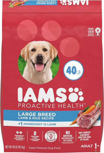 Iams Proactive Health Large Breed Adult Dry Dog Food Lamb & Rice Recipe, 40 lb. Bag