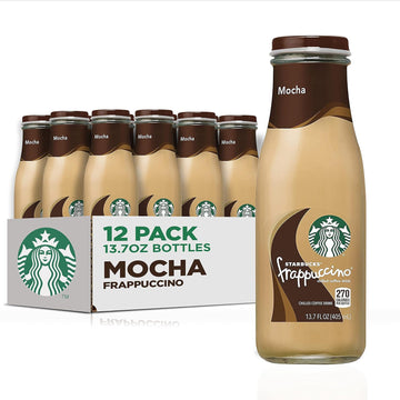 Starbucks Frappuccino Coffee Drink, Mocha, 13.7 Fl Oz Bottles (12 Pack)
