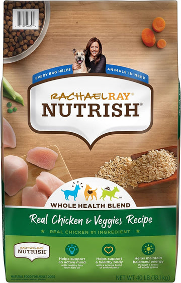 Premium Natural Dry Dog Food With Added Vitamins, Minerals & Taurine, Real Chicken & Veggies Recipe, 40 Pounds (Packaging May Vary)