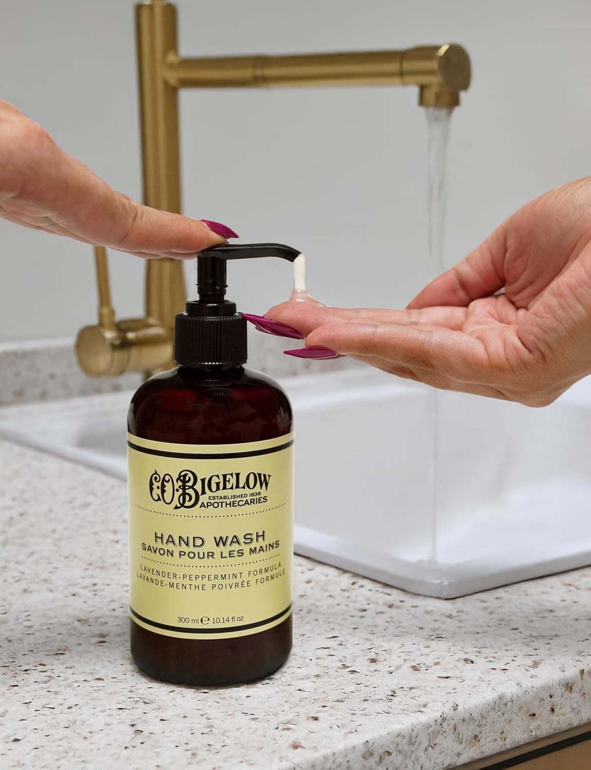 C.O. Bigelow Lavender Peppermint Hand Wash, Moisturizing Hand Soap, Scented Liquid Soap, 10.14 Fl Oz : Beauty & Personal Care