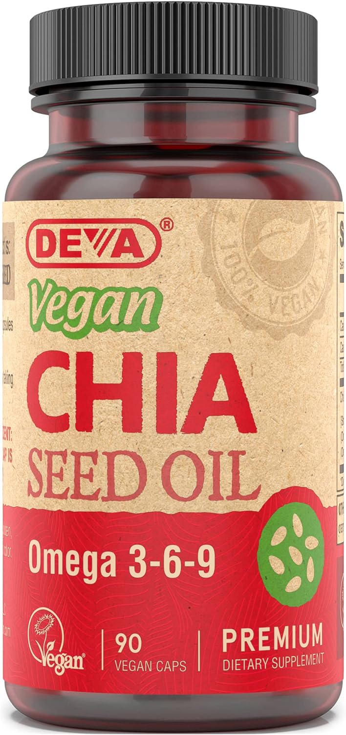 Deva Vegan Chia Seed Oil – 1000 mg 90 Vcap