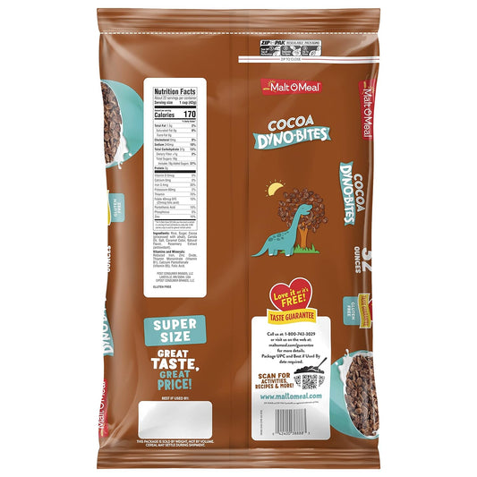 Malt-O-Meal Cocoa Dyno Bites® Gluten Free Kids Breakfast Cereal, Kids Breakfast Cereal, 32 Ounce - 1 count