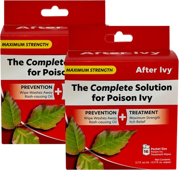 After Ivy Relief & Treatment Wipes - Fast Itch Relief Care For Poison Ivy Encounters - All-Purpose Outdoor Itch Relief Wipes For Emergencies - On-The-Go Portable Wipes - Camping & Hiking Essentials