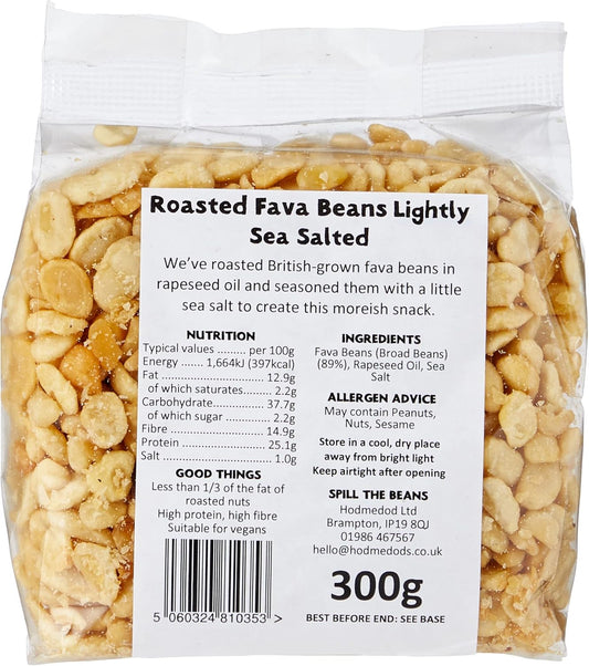 Hodmedod'S Roasted Fava Beans - Lightly Sea Salted 300G (Pack Of 1)