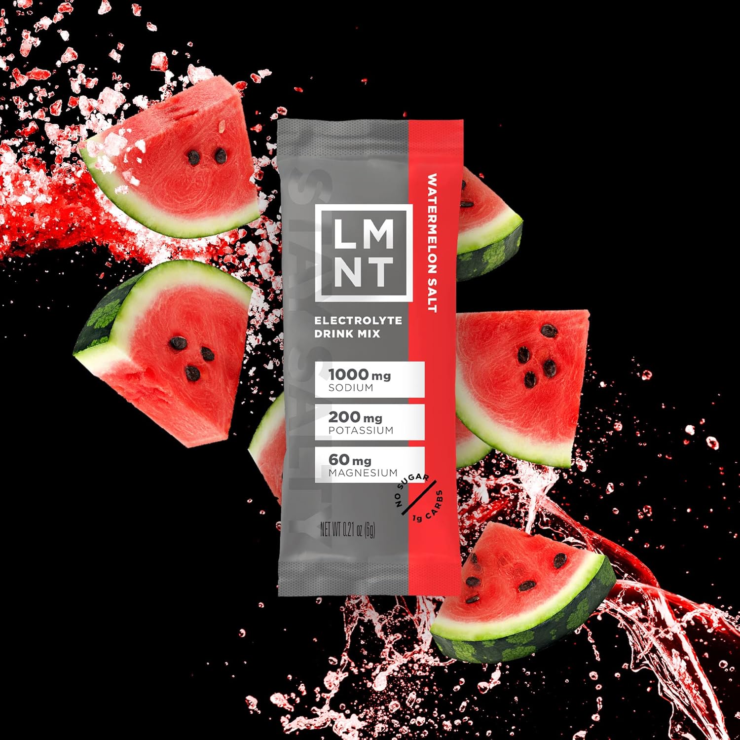 LMNT Zero Sugar Electrolytes - Watermelon Salt | Drink Mix | 30 Count : Health & Household
