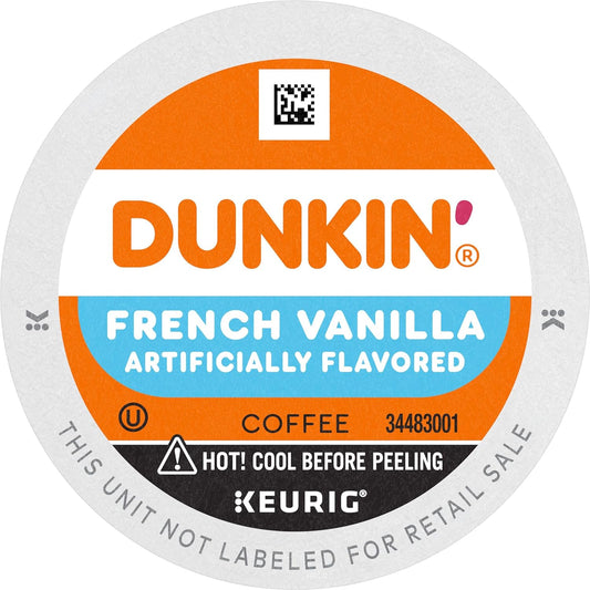 Dunkin' French Vanilla Flavored Coffee, 60 Keurig K-Cup Pods
