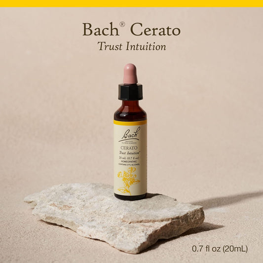 Bach Original Flower Remedies, Cerato for Trusting Intuition, Natural Homeopathic Flower Essence, Holistic Wellness and Stress Relief, Vegan, 20mL Dropper