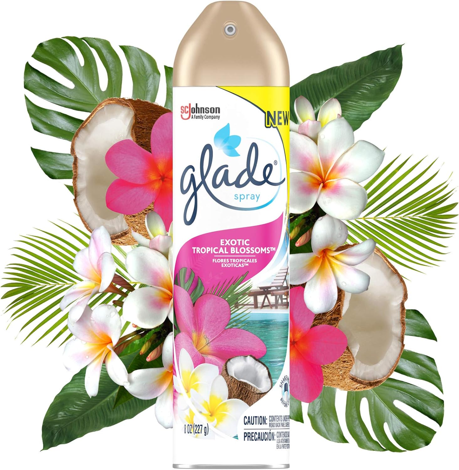 Glade Air Freshener, Room Spray, Exotic Tropical Blossoms, 8 Oz
