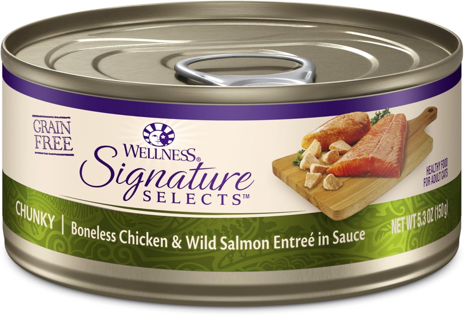 Wellness Core Grain-Free Signature Selects Wet Cat Food, Natural Pet Food Made With Real Meat (Chunky Chicken & Salmon, 5.3-Ounce, Pack Of 12)