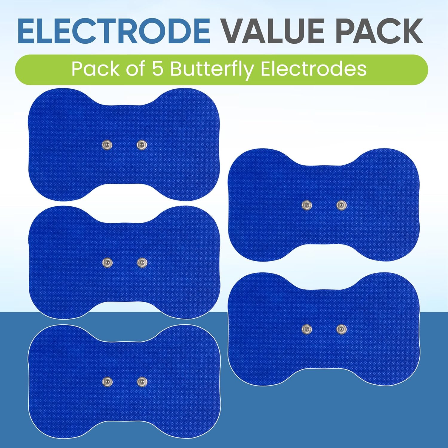 Med-Fit Butterfly Wireless TENS Self-Adhesive Electrode – Versatile, Durable, and Hassle-Free Pain Relief (Blue, Butterfly 5 Pack) : Amazon.co.uk: Health & Personal Care