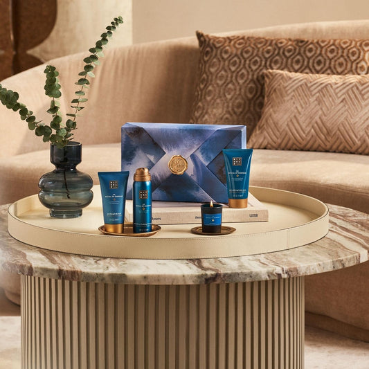 Rituals Gift Set The Ritual Of Hammam S - 4 Home And Skincare Products Enriched With Eucalyptus, Argan Oil, And Rosemary - Bath Gift Box With Purifying Properties, Blue