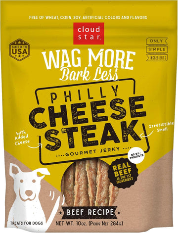 Cloud Star Wag More Bark Less Jerky: Philly Cheesesteak Beef - 10 Oz
