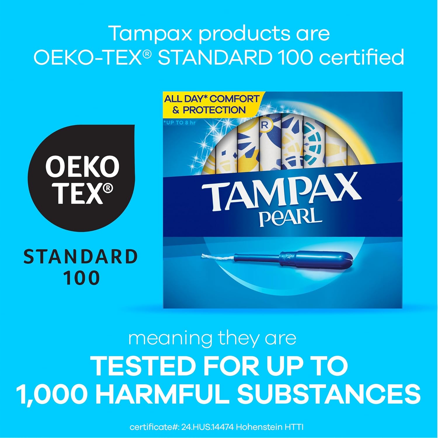 Tampax Pearl Tampons Super Absorbency, With Leakguard Braid, Unscented, Unscented, 50 Count : Health & Household