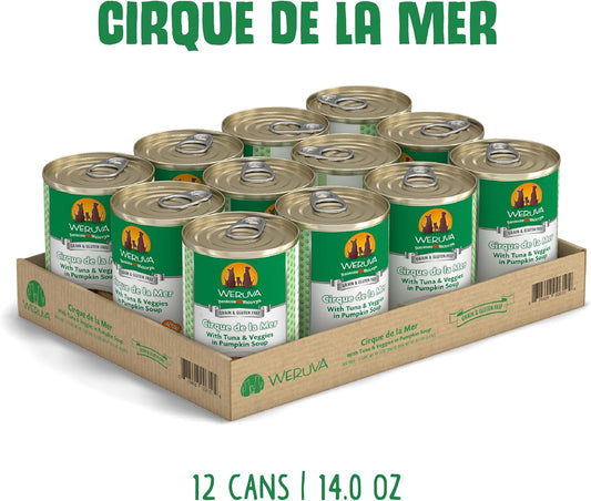 Weruva Classic Dog Food, Cirque De La Mer With Tuna & Veggies In Gravy, 14Oz Can (Pack Of 12)