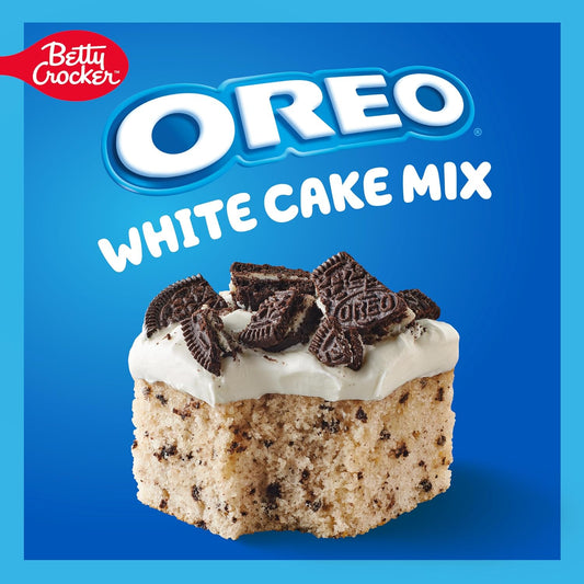 Betty Crocker Oreo White Cake Mix, White Cake Baking Mix With Oreo Cookie Pieces, 9.3 Oz