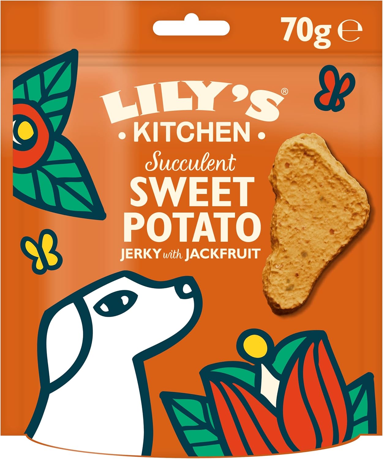 Lily's Kitchen Dog Plant Power Sweet Potato and Jackfruit Jerky - Natural Dog Treats (8 x 70 g)?ANDTSJJ70