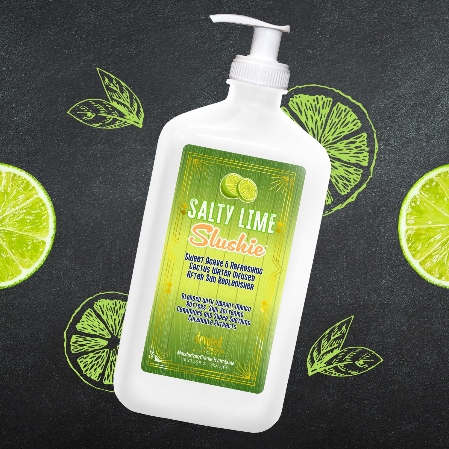 Devoted Creations Salty Lime Slushy - Skin Softening Super Smoothing After Sun Replenisher : Beauty & Personal Care