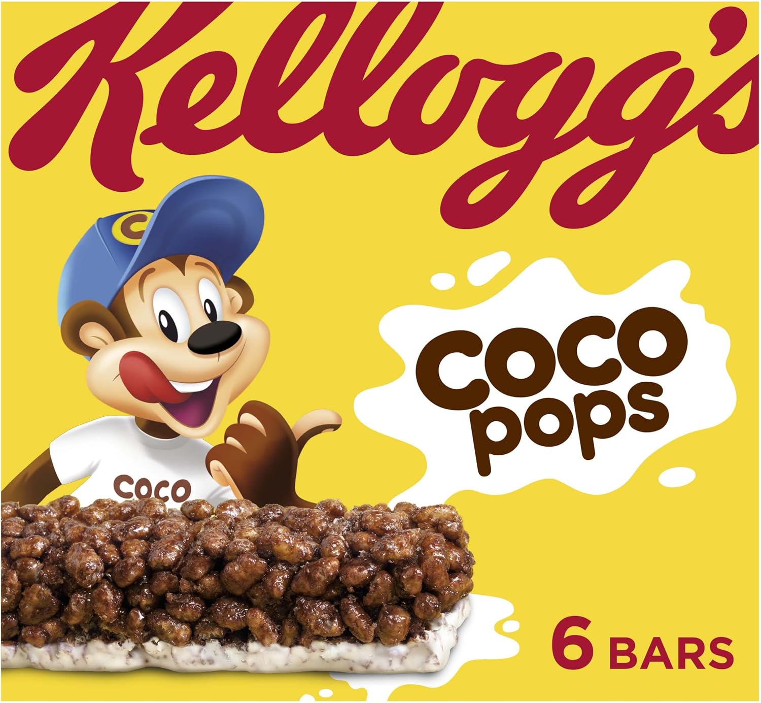 Kellogg'S Coco Pops Cereal And Milk Bars Box, 6 X 20G