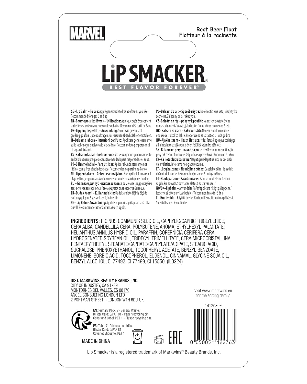 Lip Smacker Marvel, Guardians of the Galaxy, lippy pal, lip balm for kids - Groot : Beauty & Personal Care