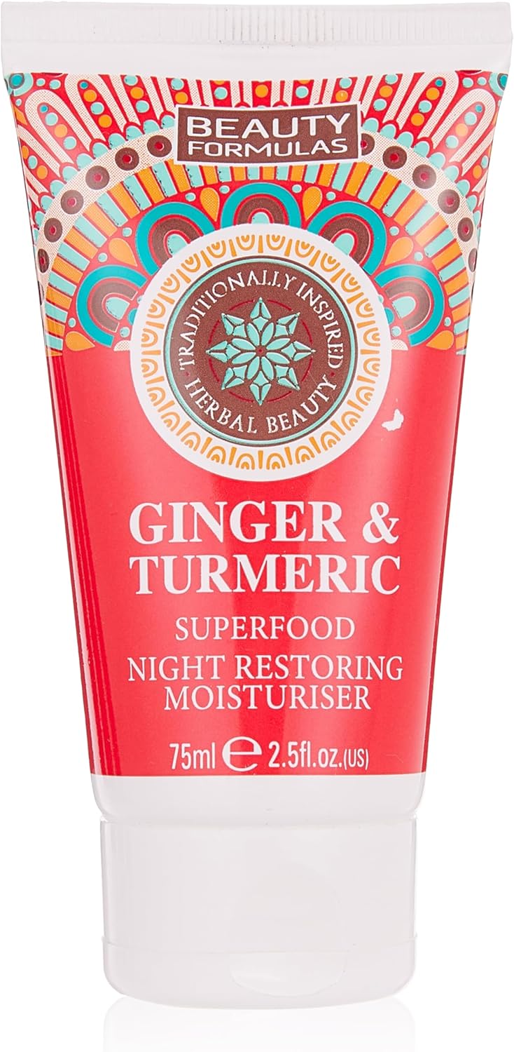 Beauty Formulas Moisturiser Ginger & Turmeric Night 75Ml, White