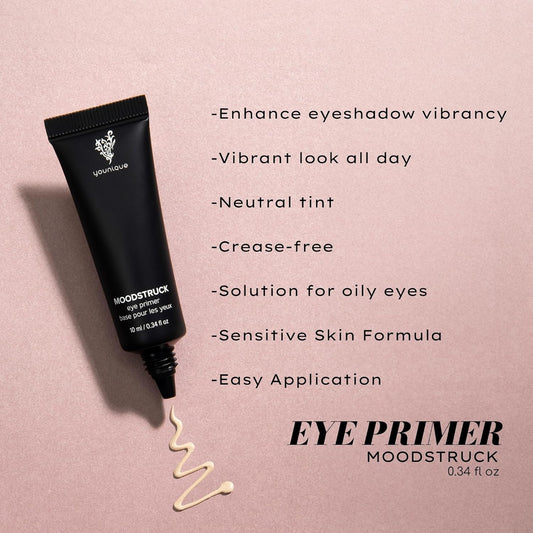 Moodstruck Eye Primer | Neutral Tint For All Skin Tones | 10Ml | Eyelid Skin Care | Lightweight | Crease-Free Eyeshadow Base | Enhances Color & Pigmentation