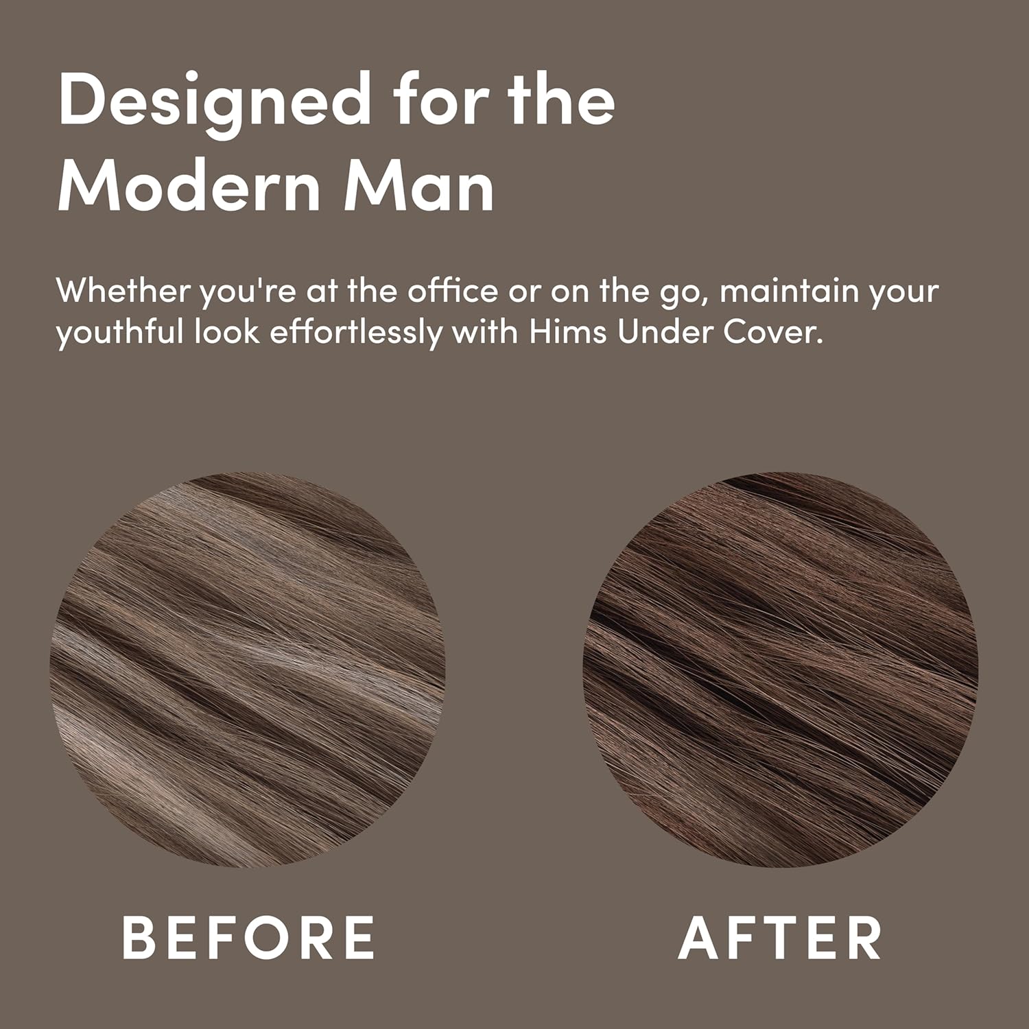 HIMS Under Cover Hair Color & Conditioner - Dark Brown for Men, 5 fl oz - Semi Permanent Hair Color, Deep Conditioning, Blends Grays, Fresh Forest Scent : Beauty & Personal Care