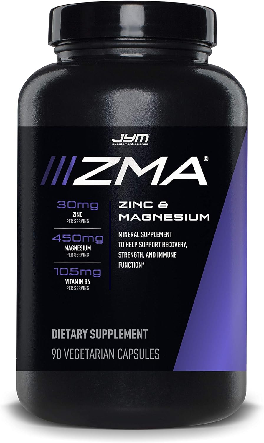 JYM Supplement Science ZMA Zinc/Magnesium Capsules Supplement - Zinc,