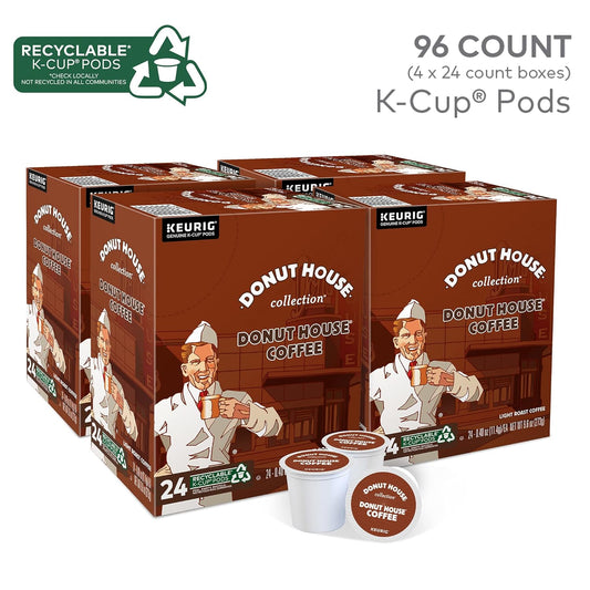 Donut House Collection Donut House Coffee Keurig Single-Serve K-Cup Pods, Light Roast Coffee, 96 Count