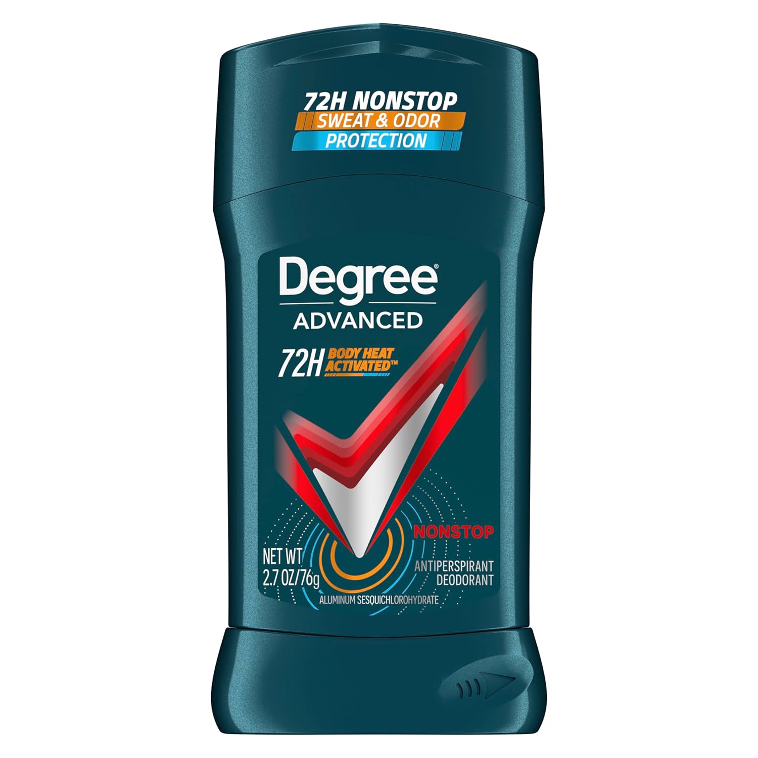 Degree Men Antiperspirant Deodorant Nonstop 72-Hour Sweat And Odor Protection Antiperspirant For Men With Body Heat Activated Technology 2.7 Oz