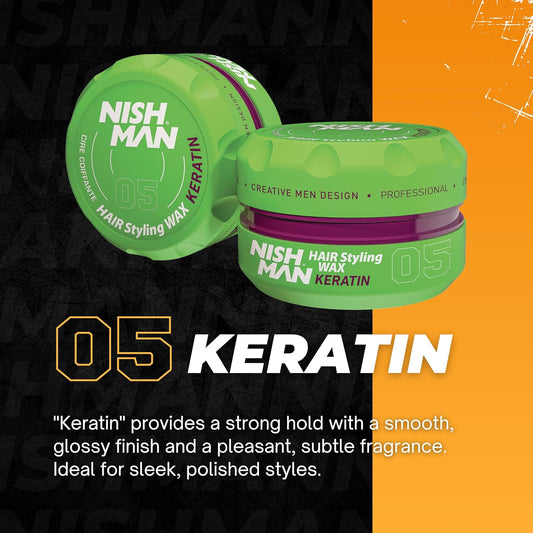 Nishman Hair Styling Wax 150 Ml Keratin 05