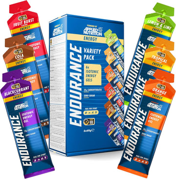 Isotonic | Caffeine Free Energy Gels | Performance-Enhancing Formula | Zero Fat Zero Sugar | 23G Carbohydrates (Pack Of 6 X 60G) (Variety Pack)