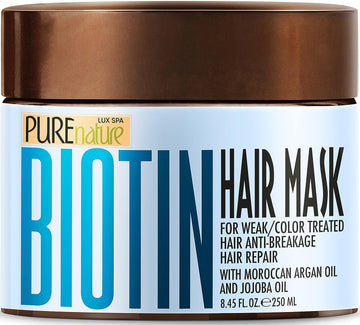 Biotin Hair Mask - Hydrating Thickening Repair Treatment for Dry and Damaged Hair - Deep Conditioner with Keratin Collagen and Moroccan Argan Oil for Volume - Intense Moisture for Split Ends