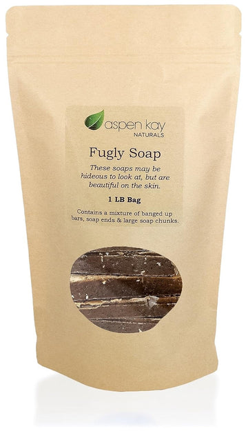 Aspen Kay Naturals - 1 Pound Bag Of Fugly Soap, A Mixture Of Banged Up Bars, Soap Ends & Chunks. Natural & Organic Ingredients. (Turmeric)