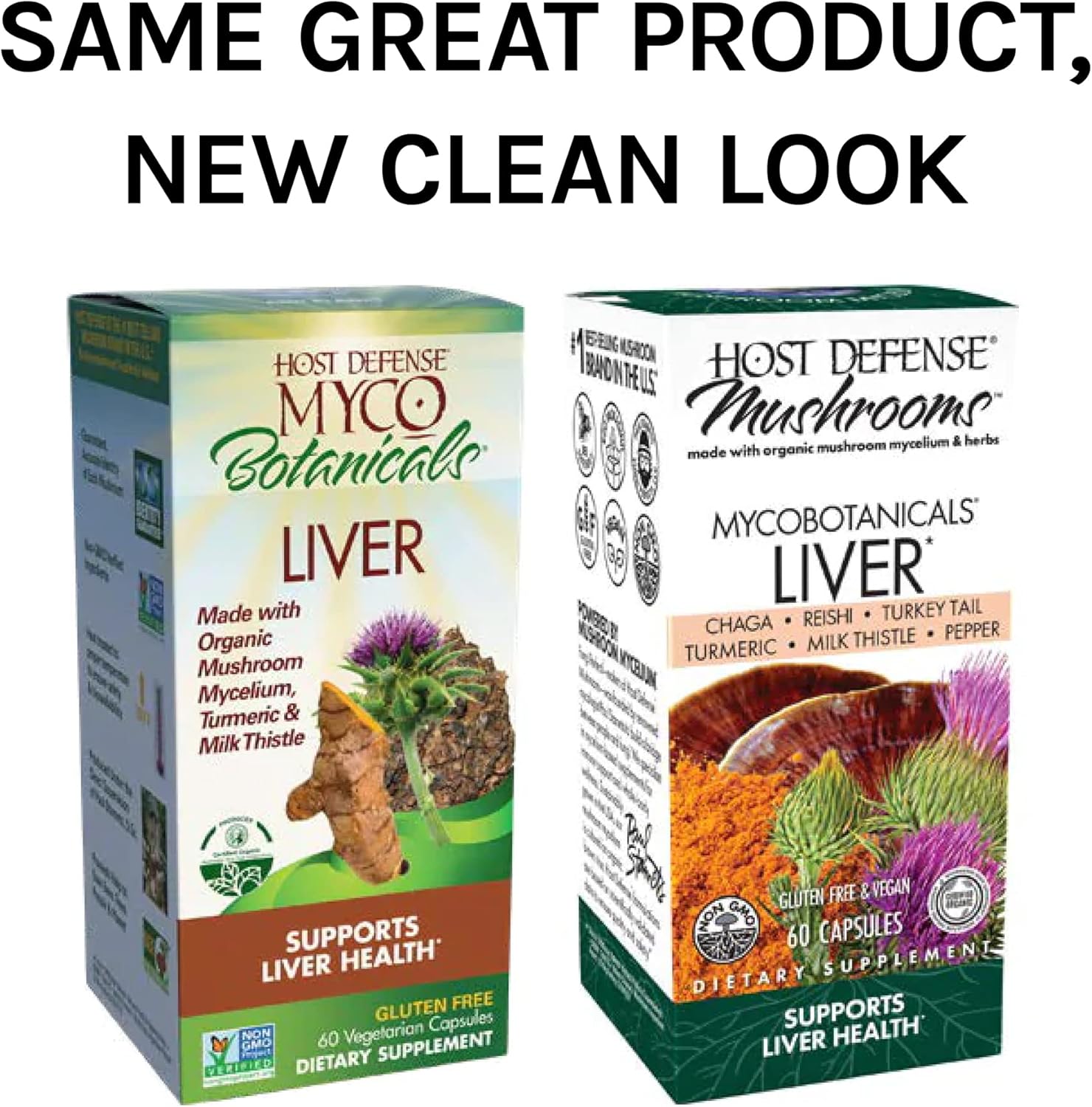 Host Defense, MycoBotanicals Liver Capsules, Supports Liver Health and Detoxification, Mushroom and Herb Supplement, 60 Capsules, Unavored