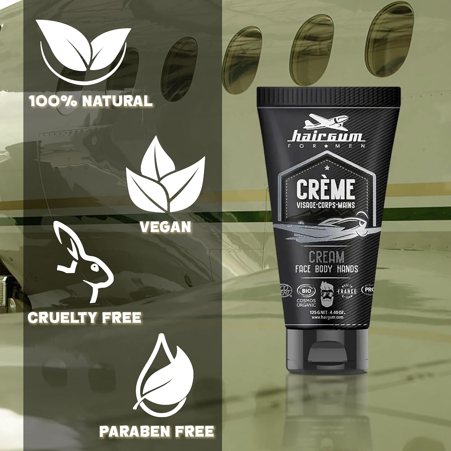 Hairgum Organic Face, Hand, And Body Cream - Grease Free Moisturizing Cream For Whole Body - Boost Up Skin Texture And Skin Tone For Firm Skin : Beauty & Personal Care