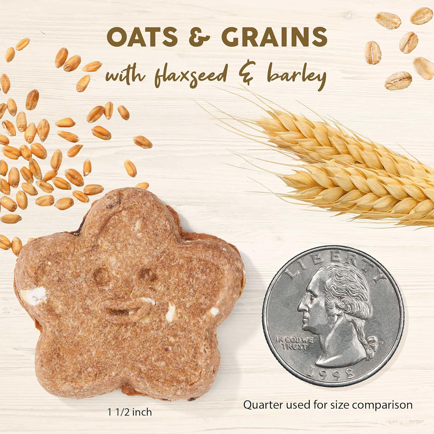 Cloud Star Wag More Bark Less Oats & Grains Crunchy Dog Treats, Peanut Butter, 16 oz. Box : Pet Supplies